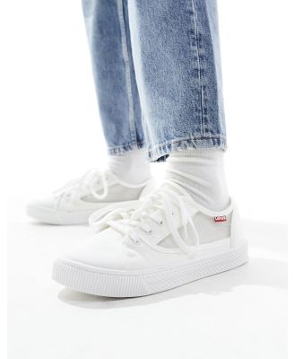 Levi's tab logo transparent canvas shoes in white