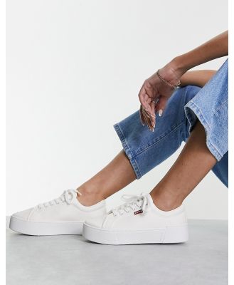 Levi's Tijuana flatform sneakers in white with small logo