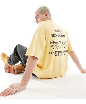Levi's Workwear oversized t-shirt with back print in yellow