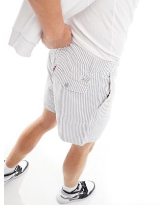 Levi's XX Authentic shorts in white navy pin stripe