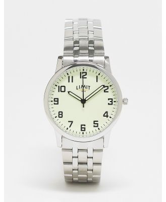 Limit mens bracelet watch with pale lime dial in silver
