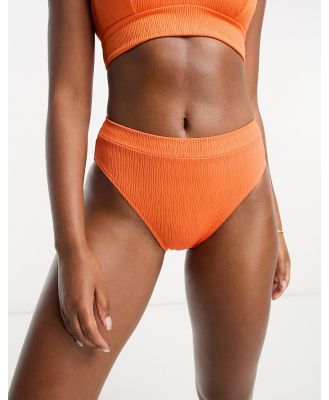 Lindex Hannah textured high waist bikini bottoms in orange