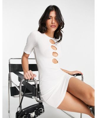 Lioness Hysteria cut out knit dress in white