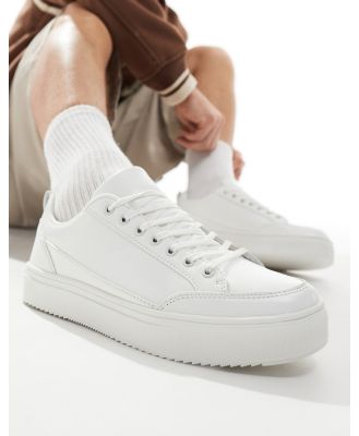 London Rebel X Wide Fit lace up sneakers in white