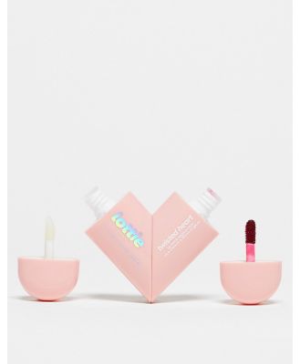 Lottie London Twisted Heart Lip Tint & Clear Gloss Duo-Pink