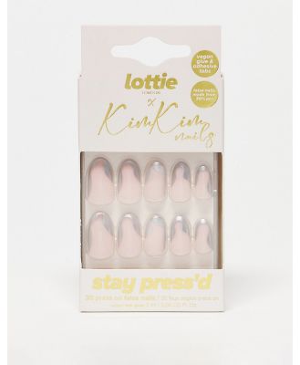 Lottie London x KimKim Stay Press'd False Nails - Groovy Chrome-Multi