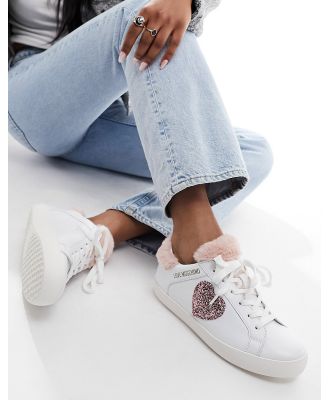 Love Moschino heart logo sneakers in white