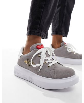 Love Moschino logo sneakers in grey
