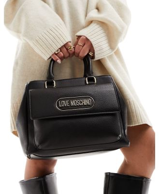 Love Moschino top handle shoulder bag in black