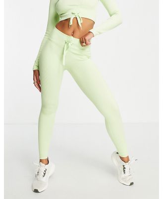 Love & Other Things ribbed gym leggings in pastel green