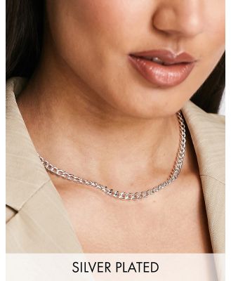 Luv AJ The Classique silver plated skinny curb chain necklace