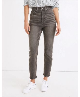 Madewell mom jeans in washed grey