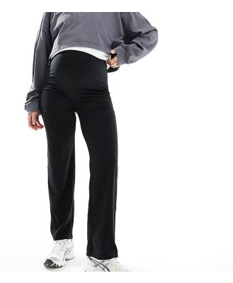 Mamalicious Maternity over the bump straight leg pants in black