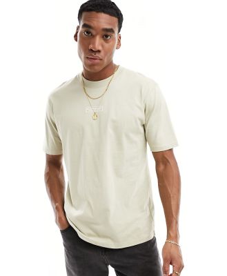 Marshall Artist branded short sleeve t-shirt in beige-Neutral