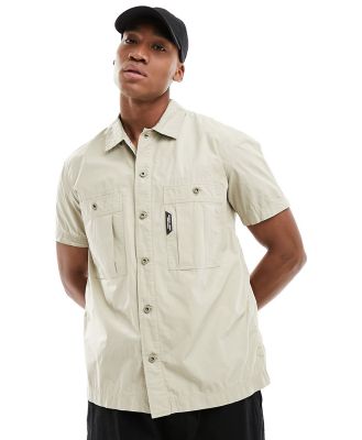 Marshall Artist double pocket short sleeve shirt in beige-Neutral