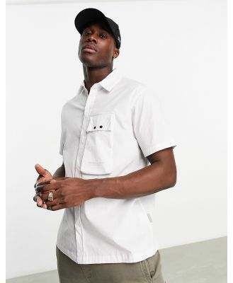 Marshall Artist Gaberdine short sleeve shirt in white-Neutral