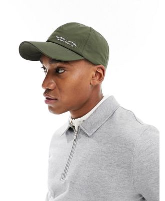 Marshall Artist nylon ripstop cap in khaki-Green