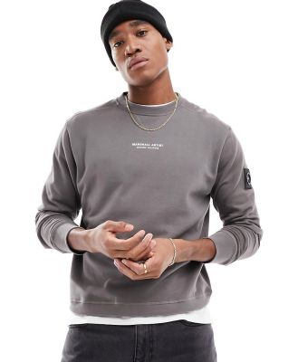 Marshall Artist Siren logo sweatshirt in grey