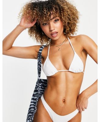 Missguided mix and match itsy bitsy bikini top in white