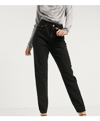 Missguided Tall Riot high waisted denim mom jeans in black - BLACK