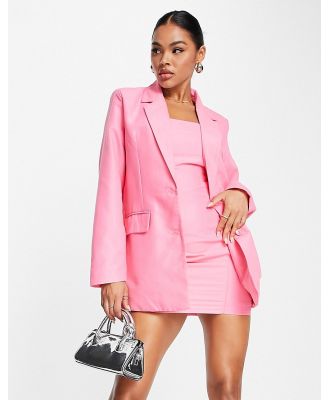Missy Empire oversized blazer in pink