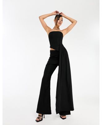 Missy Empire tailored wide leg pants in black (part of a set)