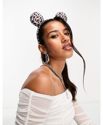 My Accessories London halloween mouse ears headband in leopard-Multi