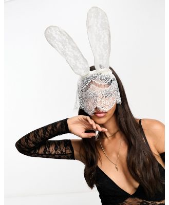 My Accessories London lace veil halloween bunny ears in white