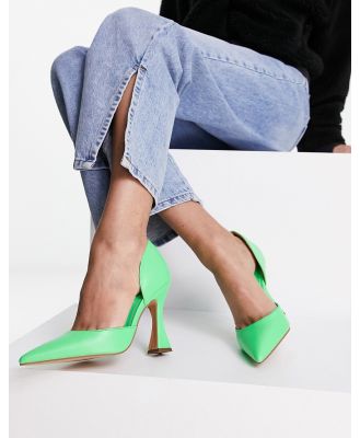 NA-KD hourglass heel pointed toe pumps in green