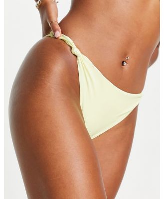NA-KD knotted bikini bottoms in yellow