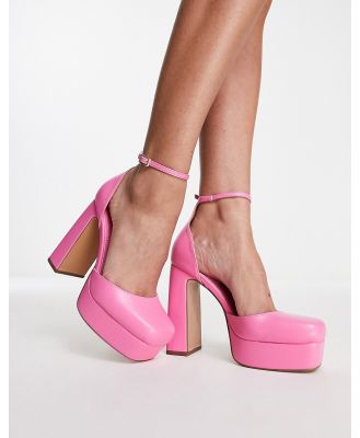 NA-KD platform heeled shoes in pink