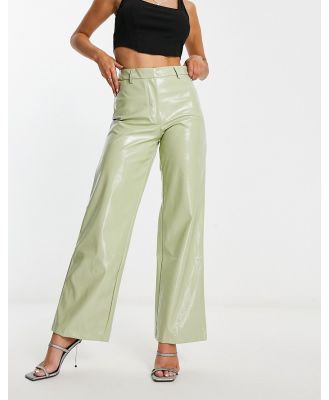 NA-KD x Mimi A.R straight fit pants in light green