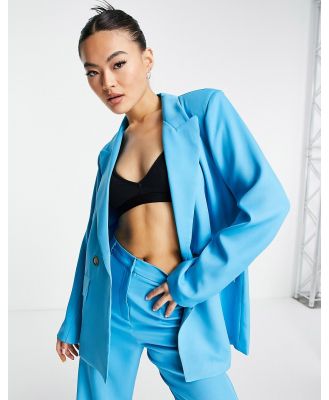 NaaNaa oversized blazer in cyan blue (part of a set)