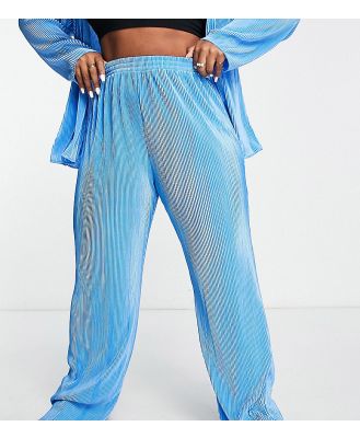 NaaNaa Plus plisse pants in blue (part of a set)