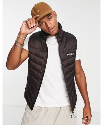 Napapijri Aerons padded vest jacket in brown