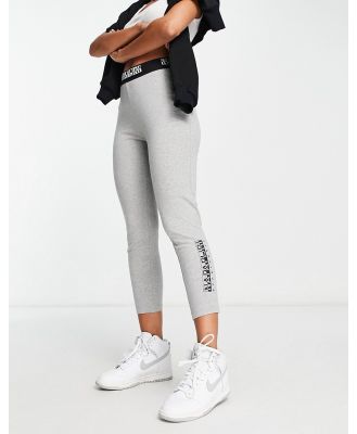 Napapijri Box logo leggings in grey