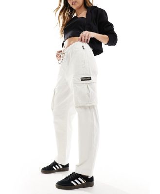 Napapijri Faber cargo tapered pants in off white