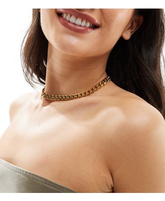 Neck On The Line Aurelie 9mm gold plated stainless steel chunky necklace