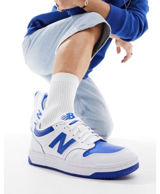 New Balance 480 sneakers in white and blue