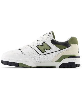 New Balance 550 sneakers in white and khaki