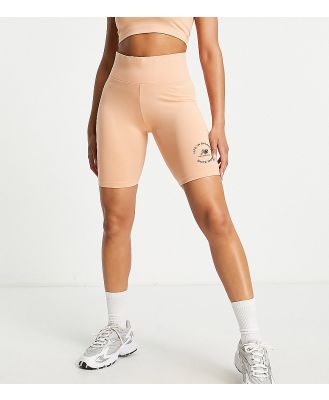New Balance life in balance legging shorts in dusty coral-Pink