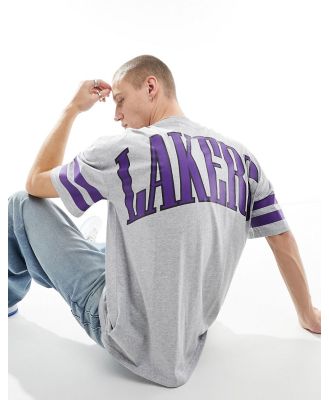 New Era LA Lakers t-shirt in grey marl