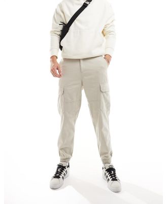 New Look cuffed cargos in stone-Neutral