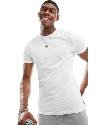 New Look muscle fit t-shirt in white