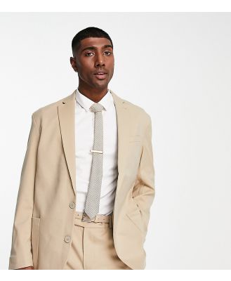 New Look relaxed fit suit jacket in tan-Brown