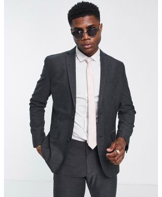 New Look skinny suit jacket in dark grey
