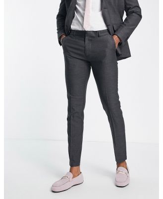 New Look skinny suit pants in dark grey