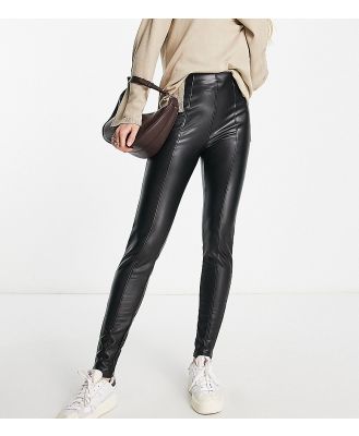 New Look Tall faux-leather legging in black