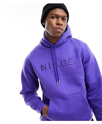 Nicce Mercury oversized pullover hoodie in purple with split hem detail