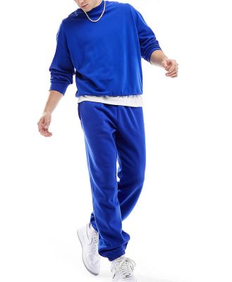 Nicce Mercury relaxed fit trackies in royal blue-Navy